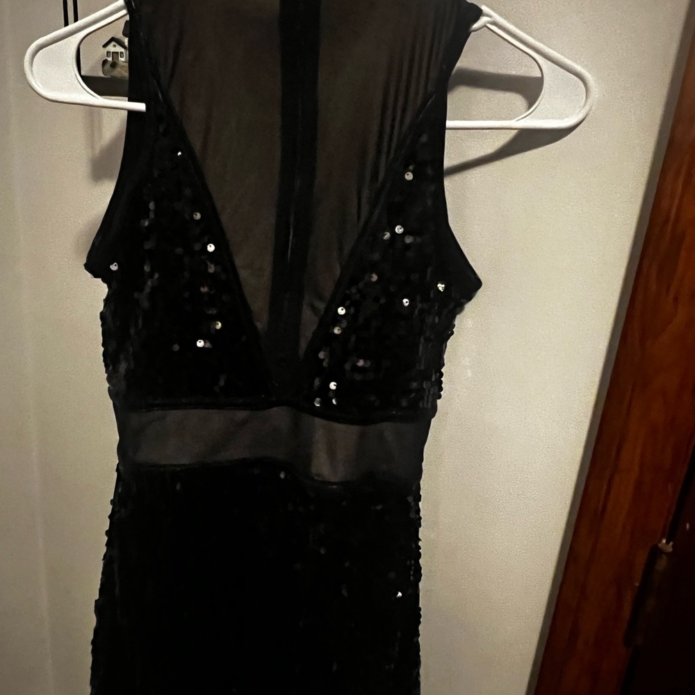 Black jazz sparkle Leo dress